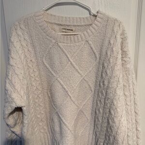 Lucky Brand Women's Ivory Cable Knit Sweater